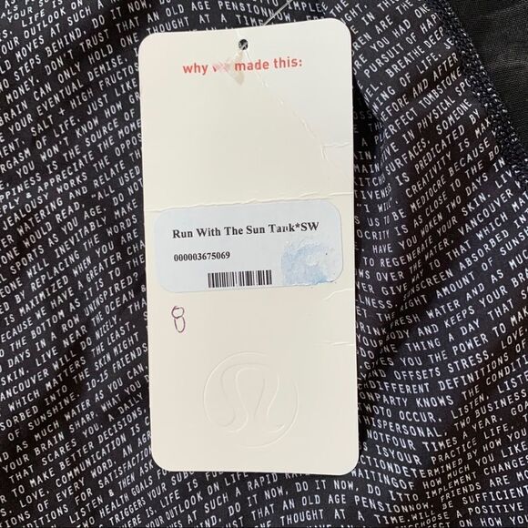 New LULULEMON Seawheeze Run With the Sun Tank 8 - Picture 5 of 7